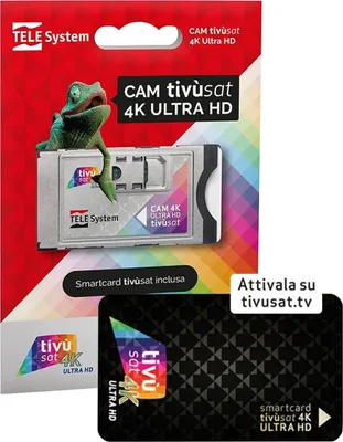 Produktbild von TiVuSat Telesystem Smarcam 4K ULTRA HD CI+ Inklusive Schwarz Smartcard Aktiv