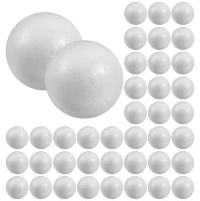 Obrázok produktu pre Polystyrénové gule 50 kusov - Dekorácia - Remeslá - Svadba - Vianoce - 5 cm - Remeselné gule