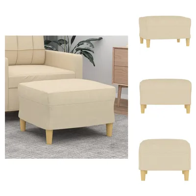 Image de vidaXL Tabouret de pied Crème 60x50x41 cm Tissu - Tabouret rembourré