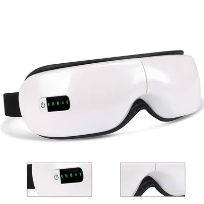 Produktbild von Beheiztes Augenmassagegerät,2000mAh Beheizte Augenmaske Mit Bluetooth Musik,Nanodampf,4 Massagemodi,Visueller Wassertank,Elastisches Band