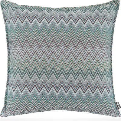 Produktbild von H.O.C.K. Pablo Outdoor Kissen mit Biese 50x50cm col. 2 blue multi Zick-Zack sun boho