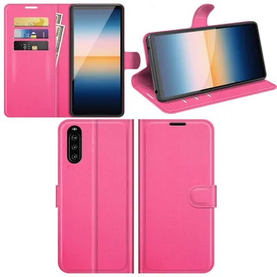 Produktbild von Für Sony Xperia 10 III 3. Gen Handy Tasche Pink Etuis Kunst-Leder Cover Hülle