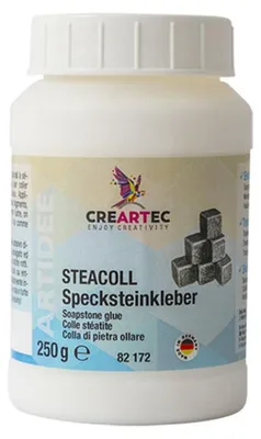 Produktbild von CREARTEC Steacoll Specksteinkleber - 250g - zum Verkleben abgebrochener Specksteinstücke - transparent auftrocknend
