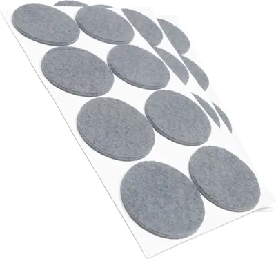 Produktbild von Adsamm® | 24 x selbstklebende Filzgleiter / Grau / Ø 50 mm / rund / Möbelgleiter aus Filz mit 3.5 mm Stärke