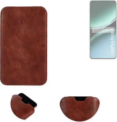 Produktbild von K-S-Trade Schutzhülle Handyhülle kompatibel mit OnePlus Nord 4 Handytasche Kunstleder Sleeve in braun