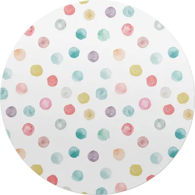 Produktbild von Pastellpunkte – Bodenschutzmatte – Stuhlunterlage – Bürostuhlmatte – Rutschfeste Bodenmatte – Schutzmatte für Hartboden – fi 100 cm