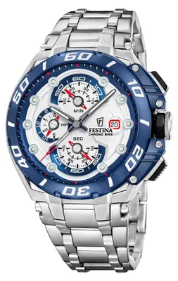 Produktbild von Festina F20754/1 Herrenuhr Chronograph Chrono Bike Stahl/Blau