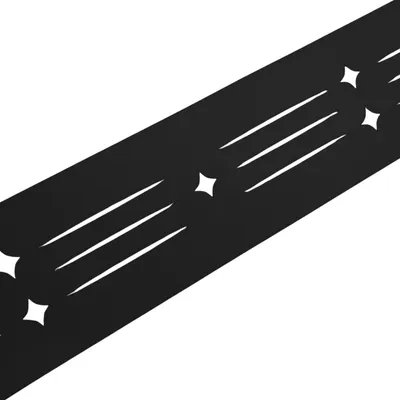 Produktbild von zaun|zu PREMIUM Nachbildung Starline: Zaunstreifen mit Lasermuster für Doppelstabzaun Schwarz 2,55m