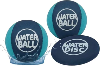 Productafbeelding van Set springende waterballen met springschijf 2-Pack - Set van 2 - Blauw Donkerblauw Zwembadspeelgoed Voor Strand Meer