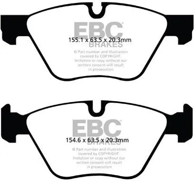 Produktbild von EBC Brakes Bremsbeläge Satz Vorne Bremsklötze für BMW 5 Touring (F11) DP42088R