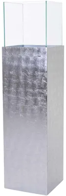Produktbild von VIVANNO Windlicht Alu-Verbund CANDELA Rechteckig, Blattsilber Blattoptik hochglanz - 25x25x100 cm
