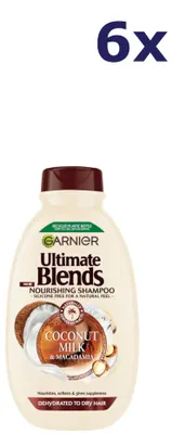 Produktbild von 6x Garnier Ultimate Blends Coconut Milk Shampoo 400Ml