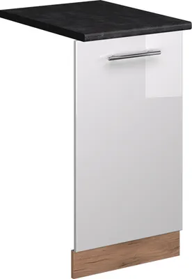 Produktbild von Geschirrspülblende Vicco Fame-Line Weiß Hochglanz 45 cm , AP Anthrazit, Model 54790