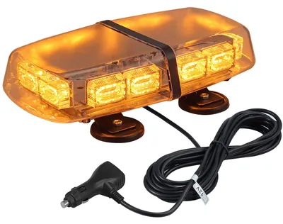 Obrázek produktu pro 72 LED výstražné světlo, 12/24 V, oranžové blikačky s 7 režimy