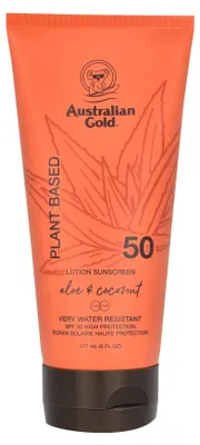 Produktbild von Aloe & Coconut Australian Gold Plant Based Sunscreen Lotion SPF50