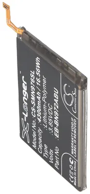 Imagen del producto de Batería compatible con Samsung Galaxy Note 10 Plus, Note 10+, de polímero de litio, 3,85V, 4300mAh, 16,6Wh, integrada, sin necesidad de herramientas