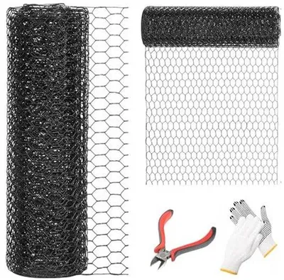 Produktbild von Famanu Kippendrahtzaun 30,5 cm x 15,2 m - Schwarz