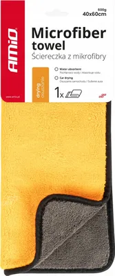 Image de Serviette microfibre pour le séchage de la voiture 40x60 cm pour l'entretien de la peinture AMIO-03753