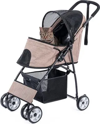 Produktbild von Klappbarer Haustierwagen 4 Räder mit Stauraum bis 15kg