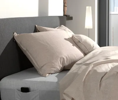Produktbild von Zo!Home Bettwäsche Lino 1 Bettwäsche 140x220cm mit 1 Kopfkissen 60x70cm 100% Baumwolle Sandy Beige