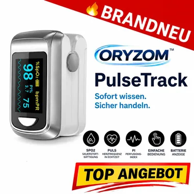 Produktbild von Oryzom™ PulseTrack Pulsoximeter Fingerpulsoximeter Finger Sauerstoffsättigung