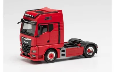 Produktbild von Herpa LKW MAN TG-X GX/Aerop. SZM Lion rot Lampenbügeln 313711