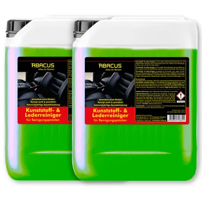Produktbild von ABACUS® Tornador Lederreiniger, Tornador Kunststoffreiniger, gebrauchsfertig für Reinigungspistolen 2 x 5L Kunststoff- & Lederreiniger Gebrauchsfertig