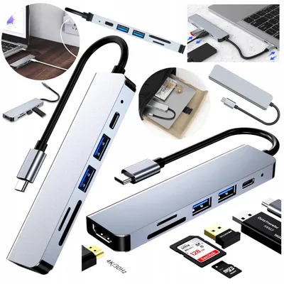 Produktbild von USB-C Hub 6in1 mit HDMI 4K und USB 3.0