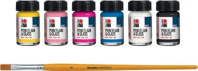 Immagine prodotto di Marabu 1116000000087 Vernice Marabu "Porcellana e vetro opaco", set iniziale