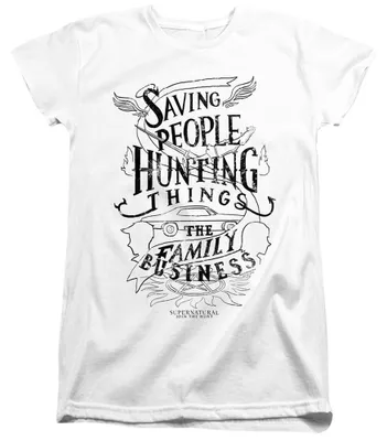 Produktbild von Supernatural - "The Family Business" T-Shirt für Damen, Anliegend TV40818 (L) (Weiß)