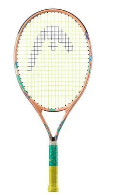 A tennis racket against a white background.