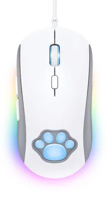 Produktbild von Cat Claw RGB-Gaming-Maus leise optische Computermaus mit USB-Anschluss 6 einstellbare DPI bis zu 7200 RGB-Beleuchtung 6 programmierbare Windows Vista