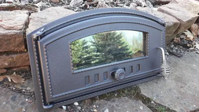 Produktbild von Pizzaofentür Premium 490x280 Backofentür aus Gusseisen mit Glas /Links/