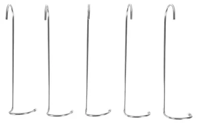 Produktbild von 5 robuste Edelstahl Räucherhaken für Fisch, 18 cm Länge, 3 mm Durchmesser