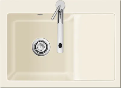 Produktbild von Flächenbündige Spüle MERA 70 F Jasmin mit Becken links u. Handbetätigung