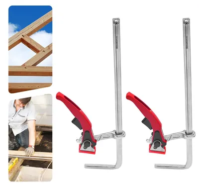 Imagen del producto de Juego de 2 pinzas de sujeción rápida rojas para trabajos en madera
