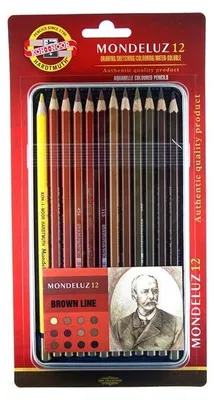 Produktbild von Aquarell- Buntstifte 12er Set, Brauntöne im Metalletui - Blister