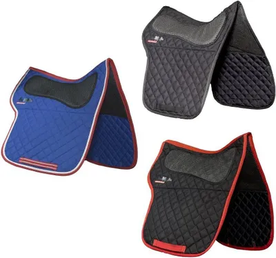 Productafbeelding van Saddle Pad - Zadelonderlegger Paard - Paardrijden - Speciaal Vormgegeven - 55 cm x 54 cm - Blauw