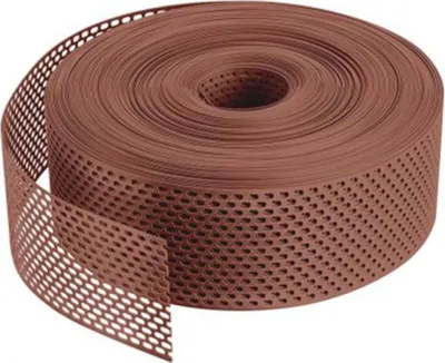 Produktbild von Lüftungsband PVC Rolle Traufgitter 80 mm x 60 m Ziegelrot