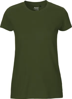Produktbild von Neutral O81001 | damen Fitted T-Shirt / 100% Fairtrade-Baumwolle - Farbe: Military - Größe: S