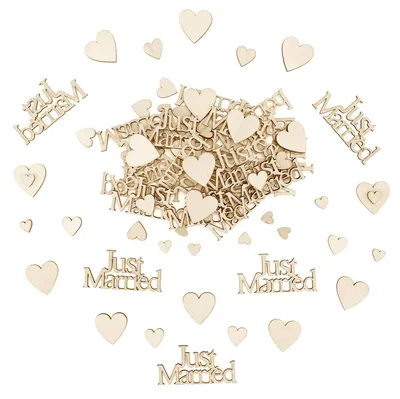Productafbeelding van 80 Stuks Houten Confetti voor Bruiloft Decoratie