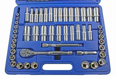 3/8" Steckschlüsselsatz metrisch/Zoll, 50-tlg., flach & tief