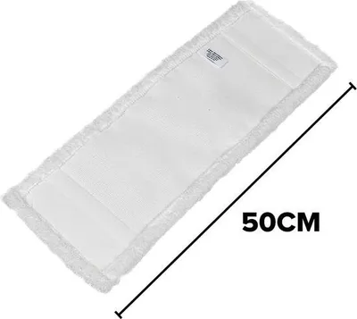 Obrázek produktu pro Sada bílých mopů z mikrovlákna, 50 cm, na podlahy, dlažbu, parkety, pro profesionální použití
