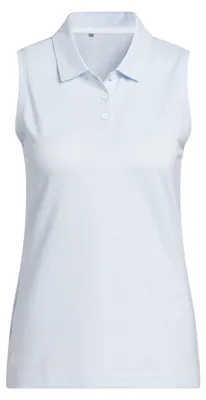 Immagine prodotto di Camicetta polo senza maniche da donna adidas, tinta unita, colore Crystal Sky, taglia S