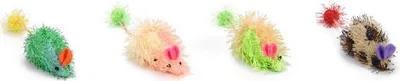 Produktbild von Beeztees langhaarige Maus - Katzenspielzeug - Rainbow - 6,5x3,5x3 cm