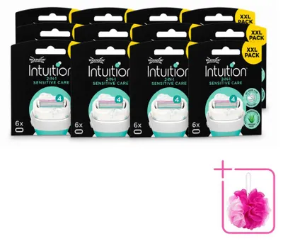 Imagen del producto de 12 hojas de repuesto para afeitadoras Wilkinson Intuition Sensitive Care, ideales para pieles sensibles, en un paquete económico - 12 unidades