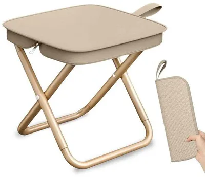 Obrázek produktu pro Skládací kempingová stolička, lehká, khaki, do zahrady