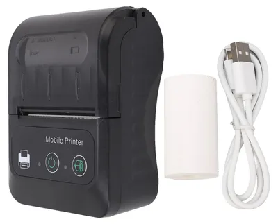 Zdjęcie produktu dla Przenośna mini drukarka termiczna z kodem QR o szerokości 58 mm i 2-calowym ekranie, bezprzewodowy bilet odbiorczy USB dla systemu Android