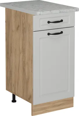 Produktbild von Küchenunterschrank Vicco R-Line Weiß Landhaus 40 cm AP Marmor, Model 53611