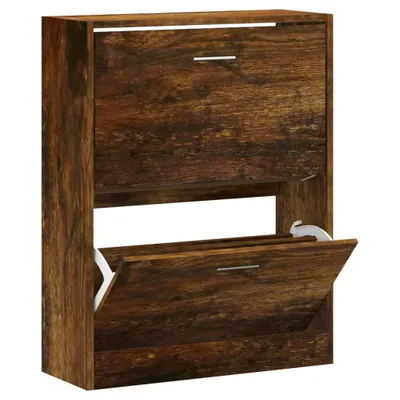 Produktbild von Schuhschrank Räuchereiche 63x24x81 cm Holzwerkstoff